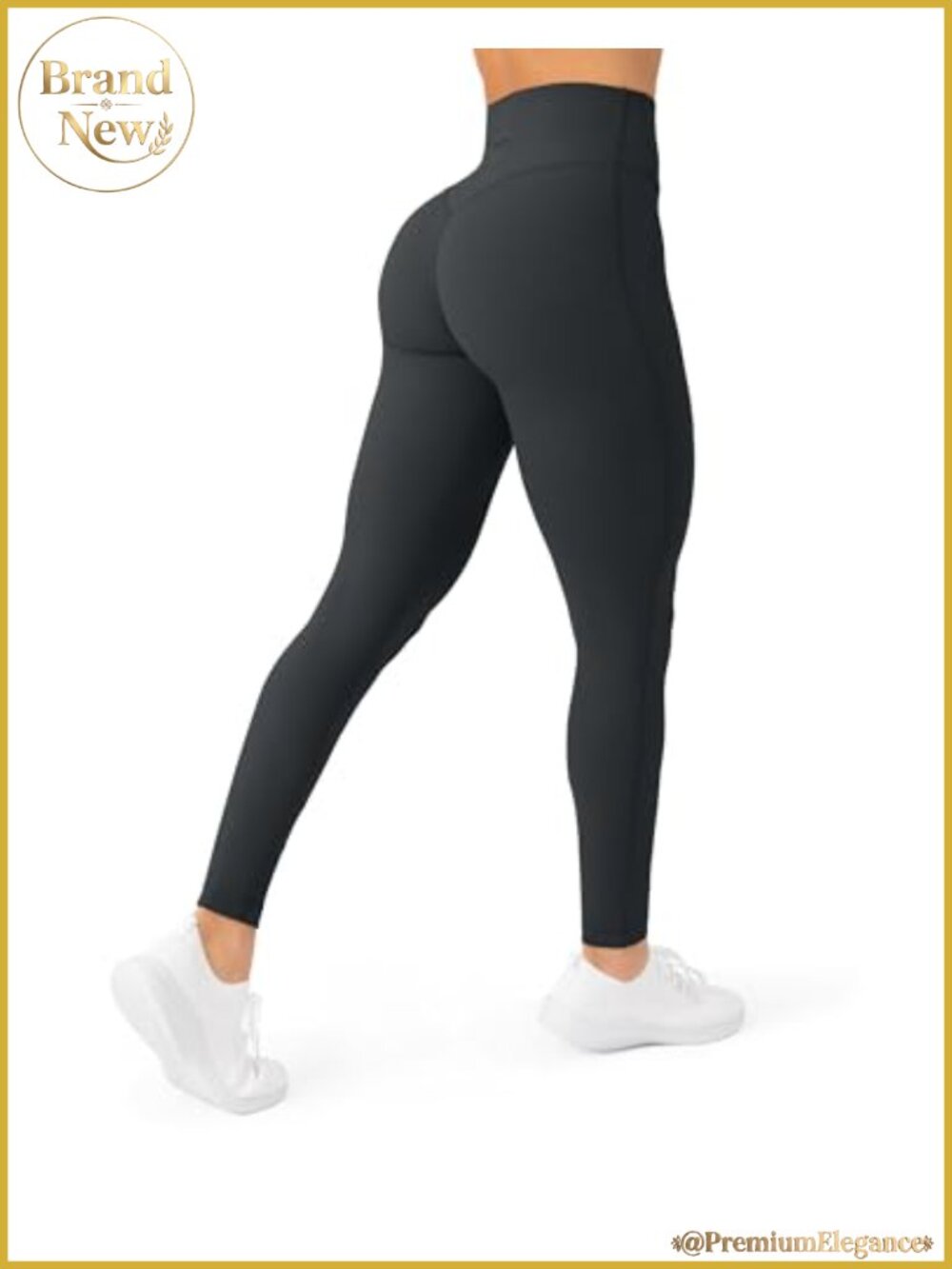 High Rise No Front Seam Workout Leggings Full Length Pull On